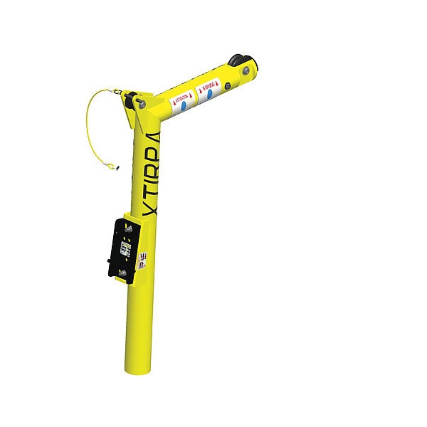 Mast Davit Arm, Yellow, Aluminum