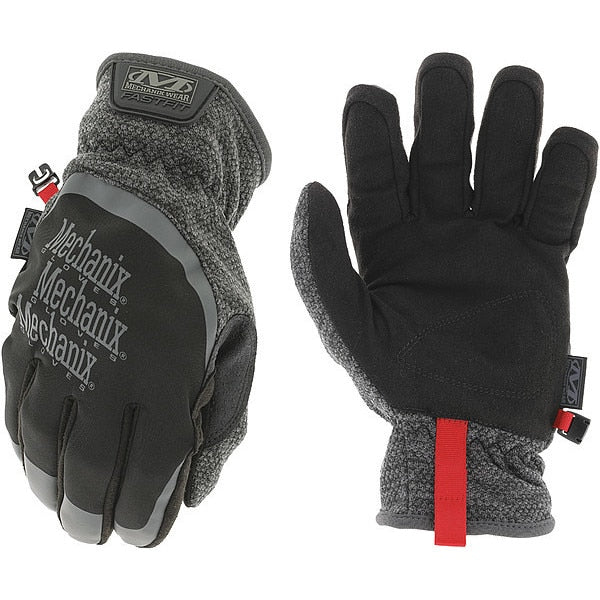 Mechanics Gloves, S, Black/Gray, Synthetic Leather