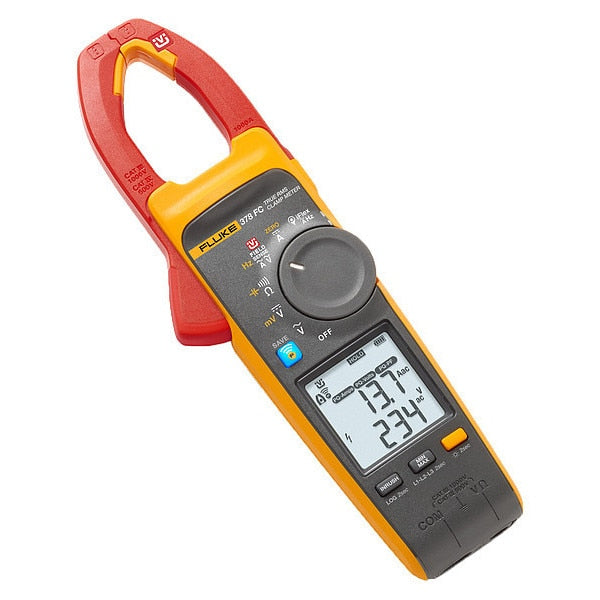 True-rmsAC/DC Clamp Meter, Backlit LCD, 1,000 A A, 1.3 in (33 mm) Jaw Capacity