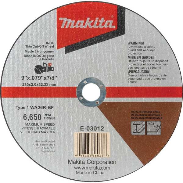 Cut-Off Wheel, 36 Grit, 9