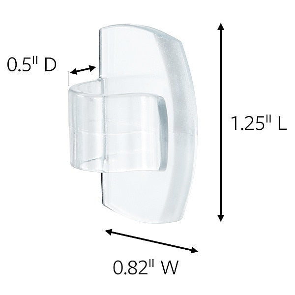 Cord Clips, Plastic, Clear