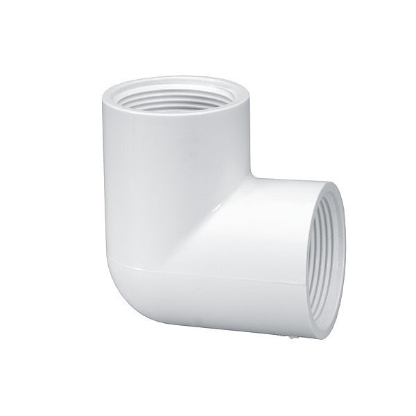 90 Elbow, 1 in, Schedule 40, FNPT, White