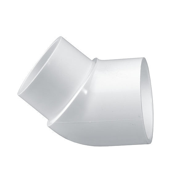 45 Elbow, 1 1/2 in, Schedule 40, White