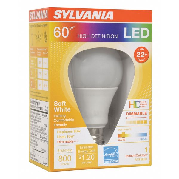 LED, 8 W, A19, Medium Screw (E26)