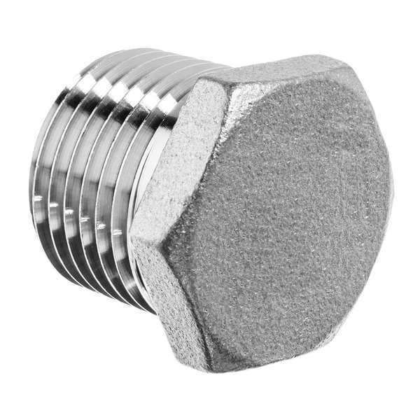 Hex Head Plug, 304 SS, 1/8