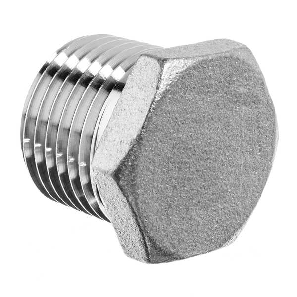 Hex Head Plug, 304 SS, 1