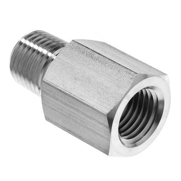 Straight Adapter, Steel, 3/4 in, BSPP x NPT