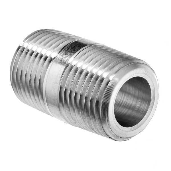 Long Nipple, 304 SS, 1/4