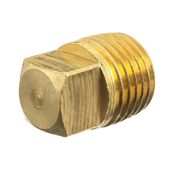 Square Head Plug, Brass, 4