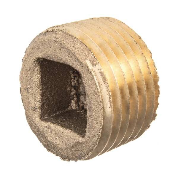 Square Socket Plug, Brass, 1 1/2 in