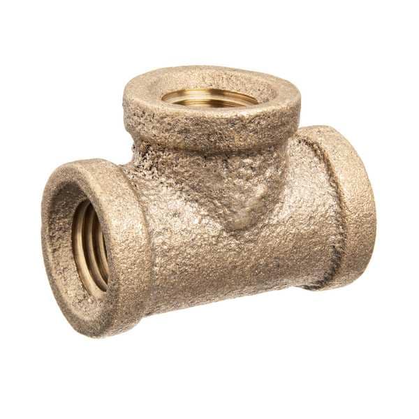 Tee, Brass, 2 1/2 in Pipe Size, FNPT