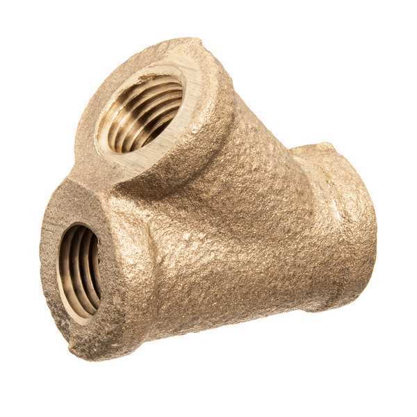 Wye, Brass, 1 1/4 in Pipe Size, FNPT