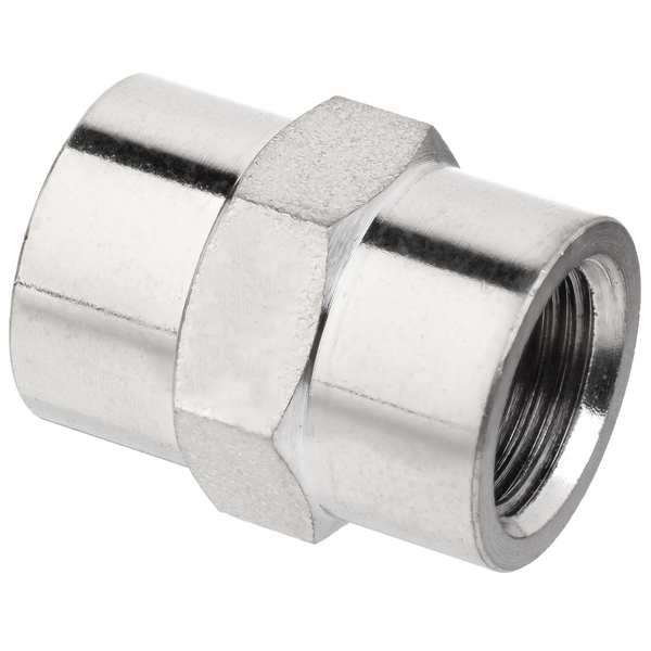 Coupling, Nickel-Plated Brass, 1/2 in