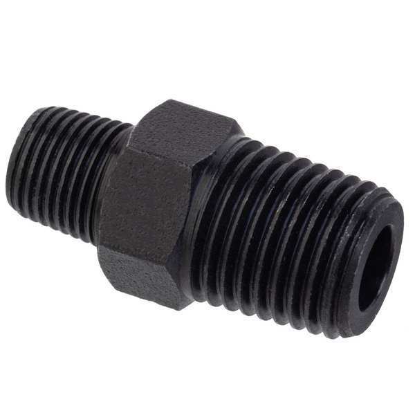 Reducing Hex Nipple, Brass, 1/4 x 1/8 in