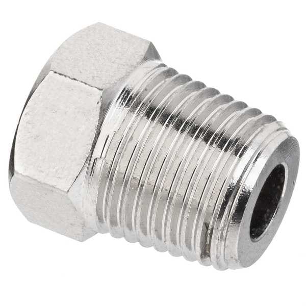 Hex Head Plug, Nickel-Plated Brass, 1/2 in