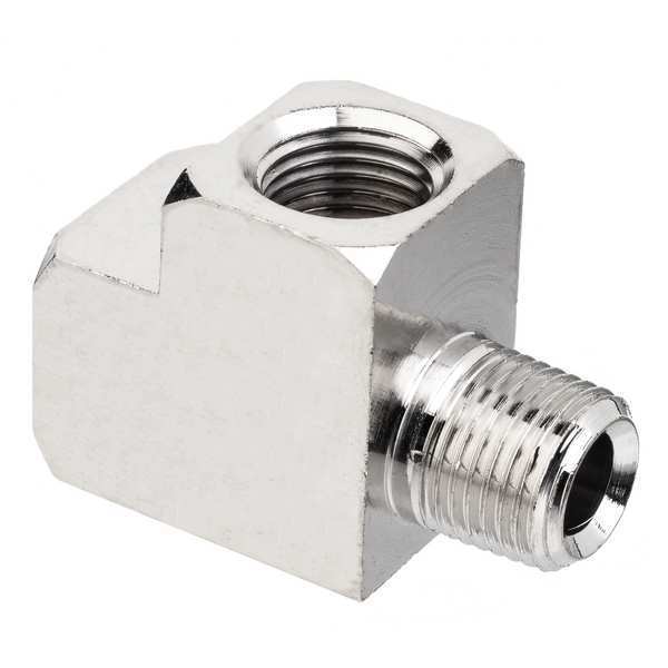 Run Tee, Nickel-Plated Brass, 1/8 in