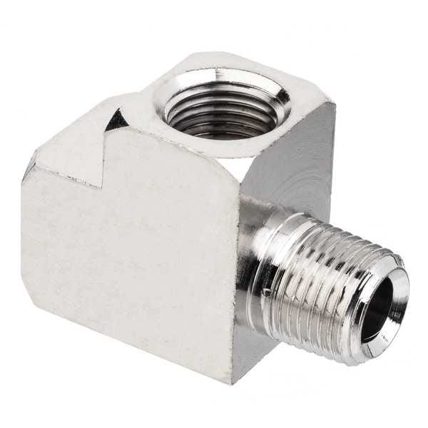 Run Tee, Nickel-Plated Brass, 3/8 in