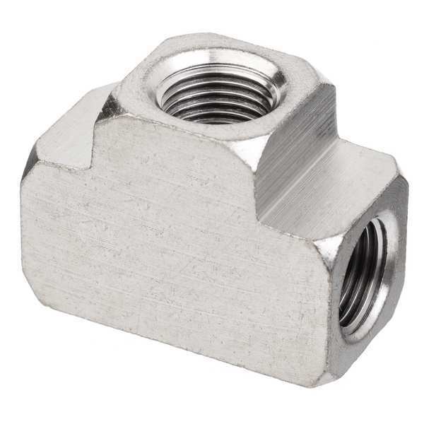 Tee, Nickel-Plated Brass, 3/8 in, NPTF