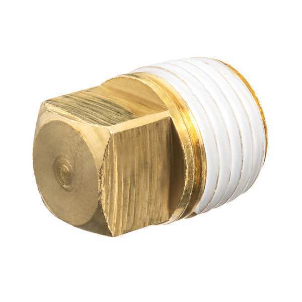 Hollow Square Head Plug, Brass, 2 1/2 in