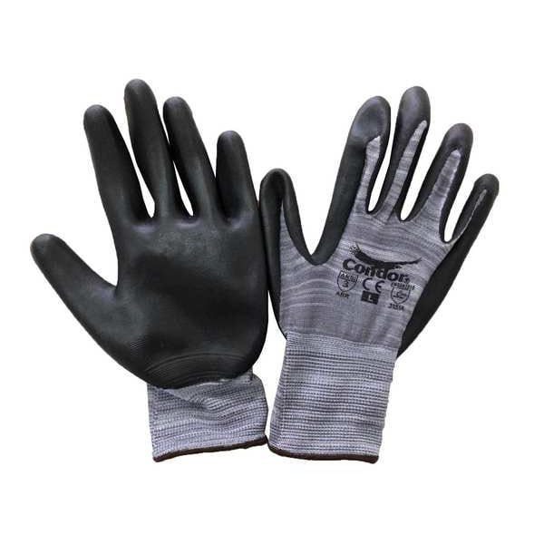 Coated Gloves, XL, Nylon, Nitrile, PR