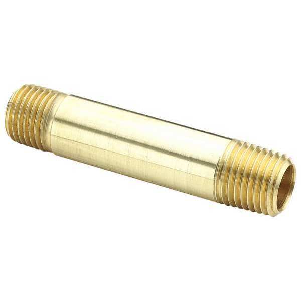 Nipple, Brass, 1/2 in Pipe Size, MNPT