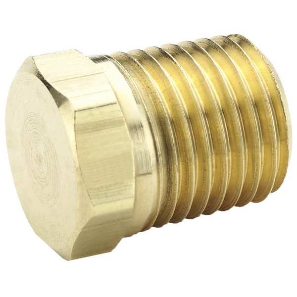 Hex Head Plug, Brass, 1/8