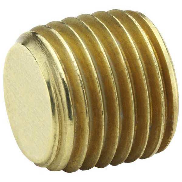 Recessed Hex Plug, Brass, 3/4 in, MNPT