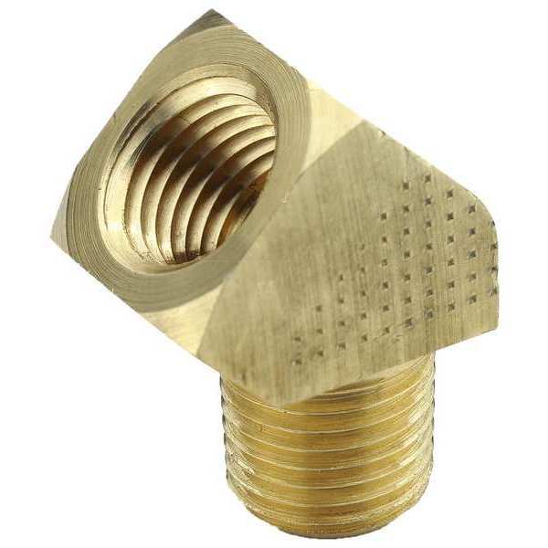 45 Extruded Street Elbow, Brass, 1/8 in