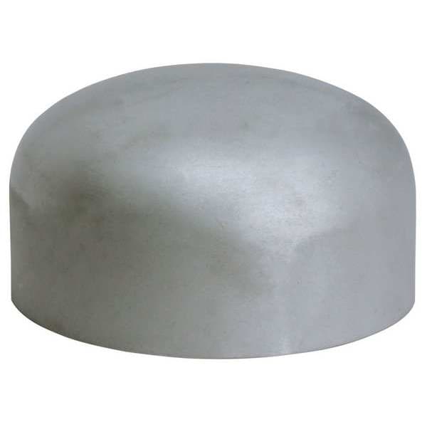 Weld Fitting Cap, 304 SS, 6 in Pipe Size