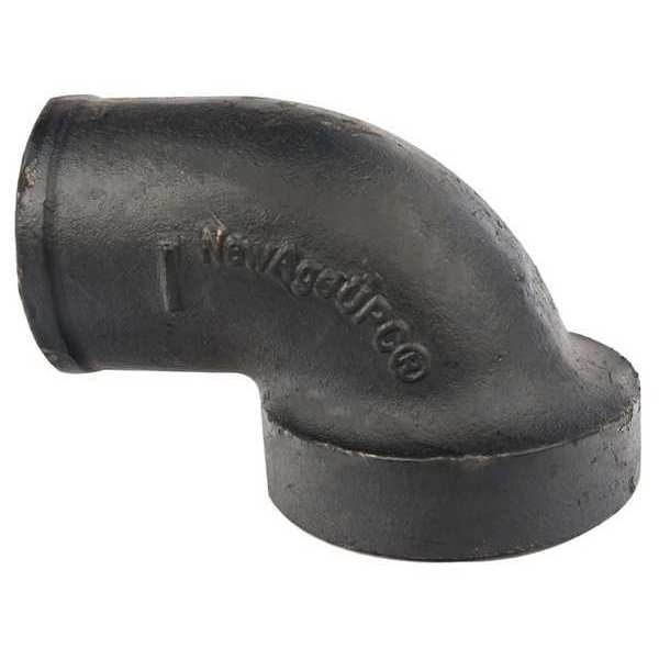 90 Tapped Bend, Cast Iron, 2 in, Socket