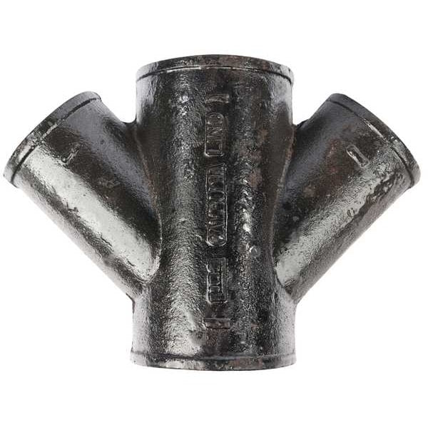 Double Wye, Cast Iron, 3 in, Socket
