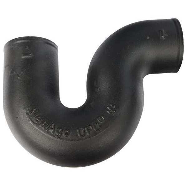 Deep Seal P-Trap, Cast Iron, 3 in, Socket