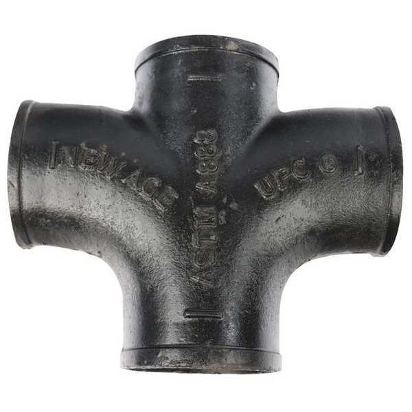 Sanitary Cross, Cast Iron, 2 in, Socket