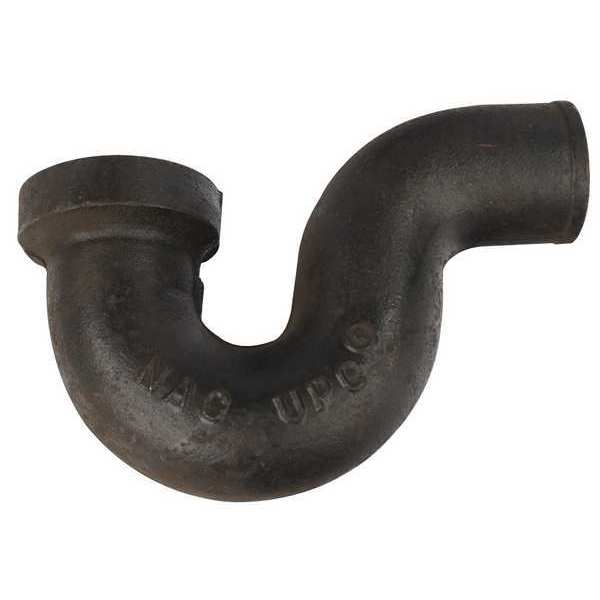 Tapped P-Trap, Cast Iron, 1 1/2 in, Socket