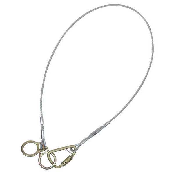 Cable Anchor, Pass-Through Mount, 3 ft L