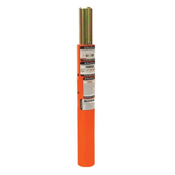 Center Post, Orange, 21 in H, Al/Steel