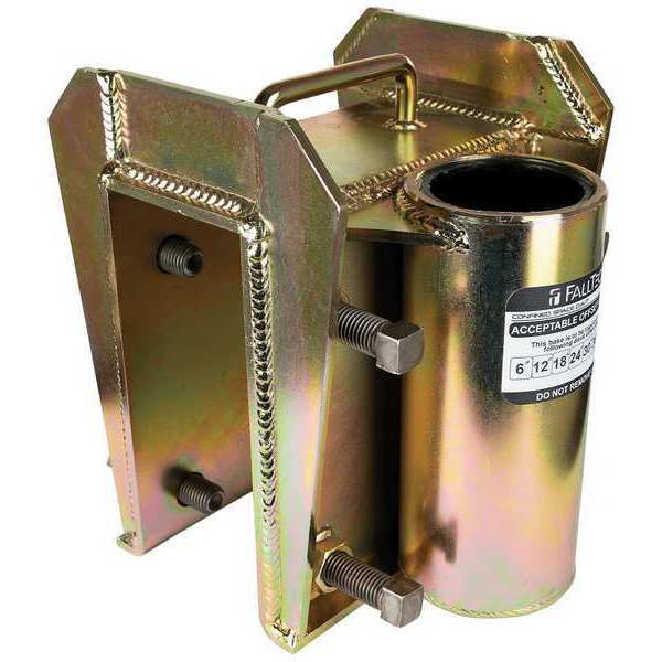 Removable Sleeve, Steel Base, Gold, 9 in H