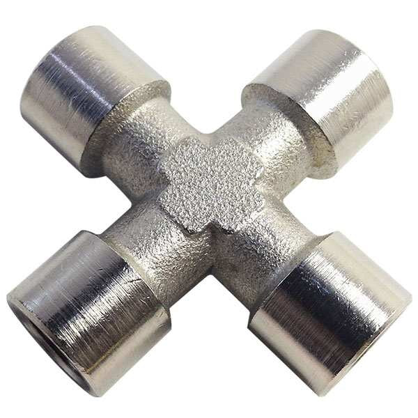 Female Cross, Brass Pipe Fitting, Threaded