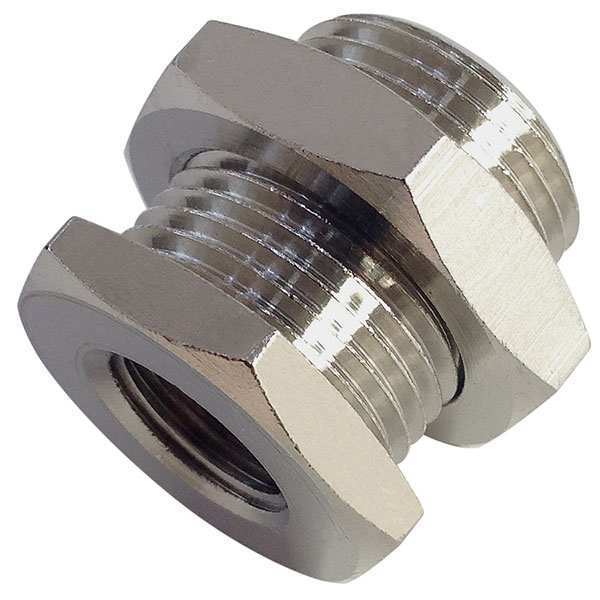Female x Male Bulkhead Connector, 1 in L