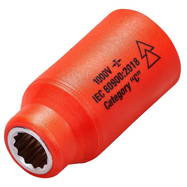 1/2 in Drive Insulated Socket 3/8 in