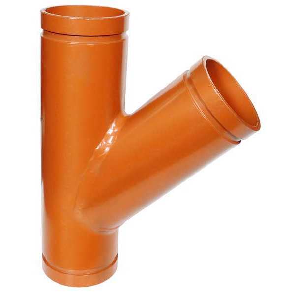 45 Lateral, Ductile Iron, 4 in, Grooved