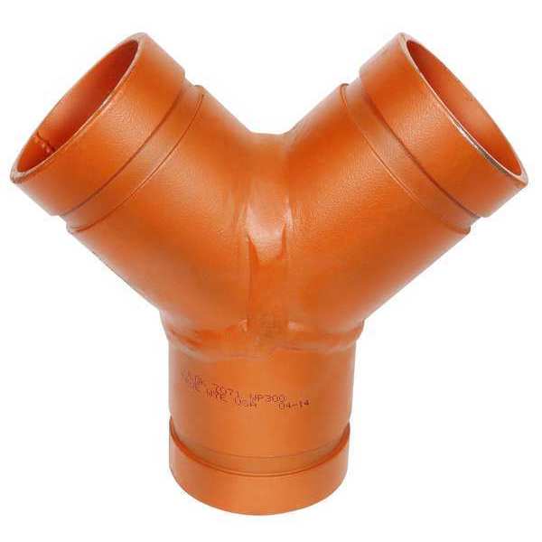 Wye, Galvanized Ductile Iron, 4
