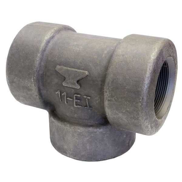Tee, Forged Steel, 3 in Pipe Size, FNPT