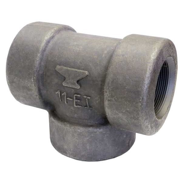 Tee, Forged Steel, 1/4 in Pipe Size, FNPT