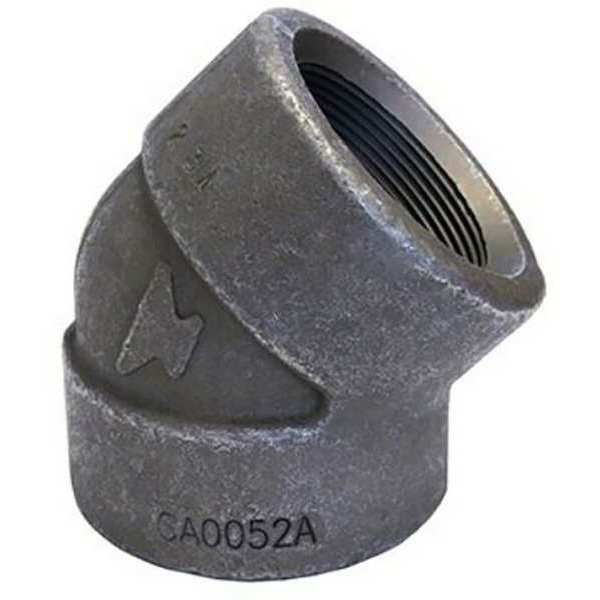 45 Elbow, Forged Steel, 3/4 in, NPT