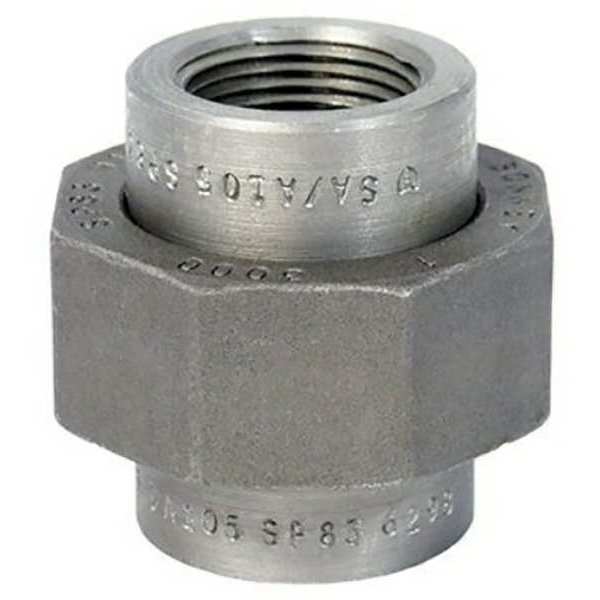 Union, Forged Steel, 1/2 in, NPT, Class 3000