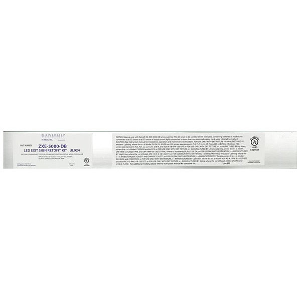 ExSgn Retrofit Kit, Drct Wr, 4.5, Wht, LED