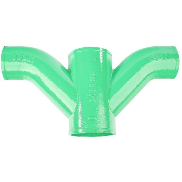 Double Combination Wye, 45, Cast Iron, 2