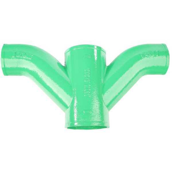 Double Wye, Cast Iron, 4 x 4 x 3 x 3 in