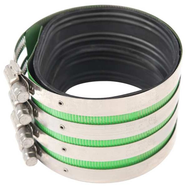 Coupling, SS, 2 in Pipe Size, Black